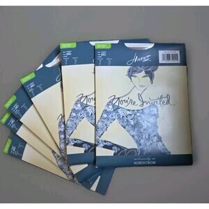NIP Lot of 6 Hanes You’re Invited Sensual Thigh High Pantyhose - Nude - Size A/B